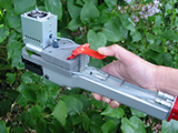 LCi-T plant and soil testing meter collects data in the field